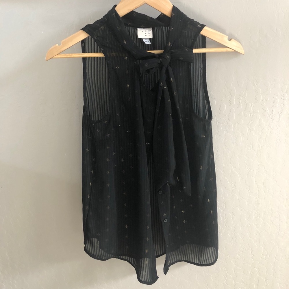 A New Day Tie Neck Blouse